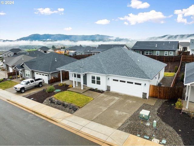 bird's eye view featuring a mountain view