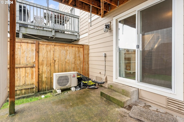 view of patio / terrace with ac unit