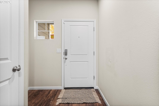 entryway featuring dark hardwood / wood-style floors