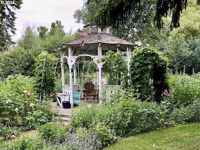 view of yard featuring a gazebo