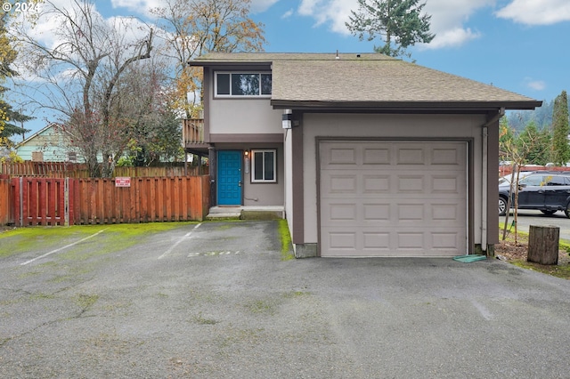 view of front of house featuring a garage