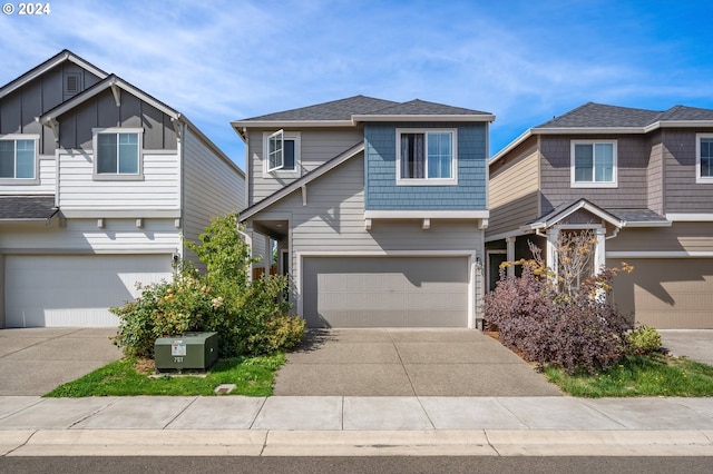 view of front of home featuring a garage