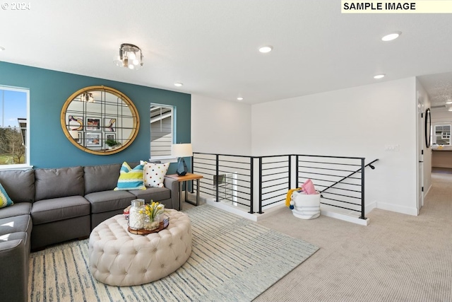 view of carpeted living room