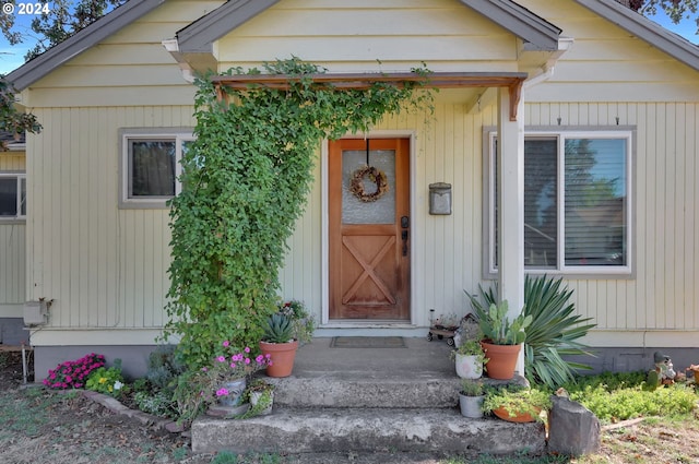 view of doorway to property