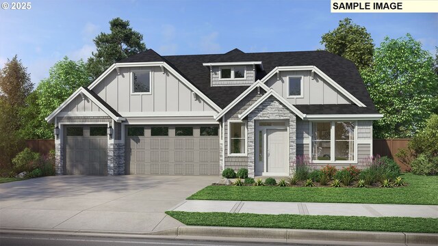 8065 N Hargrave St, Camas, WA 98607 - craftsman-style house featuring a garage and a front lawn