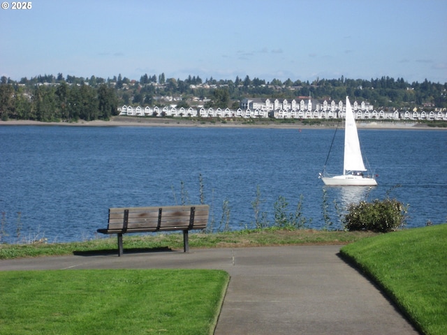 view of water feature