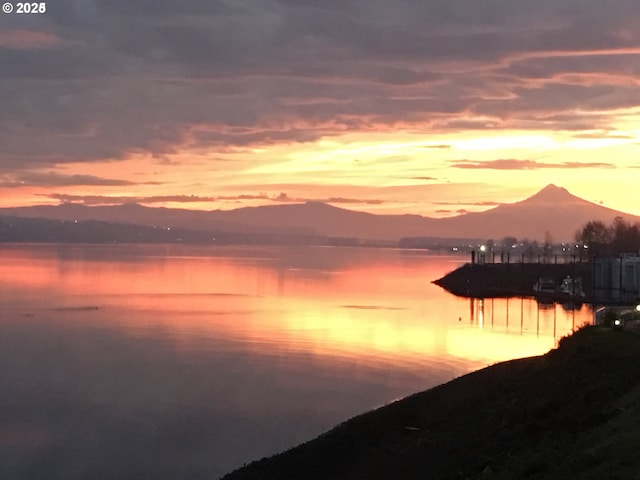 property view of water with a mountain view