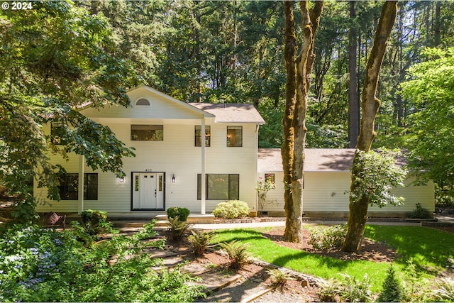 view of front of house with covered porch