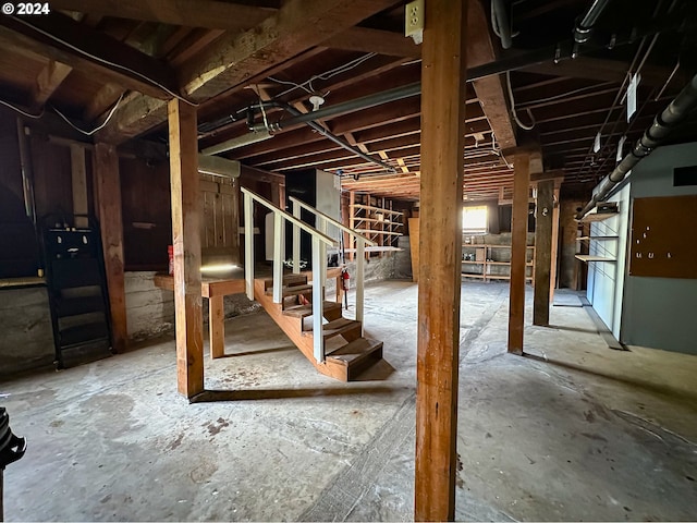 view of basement