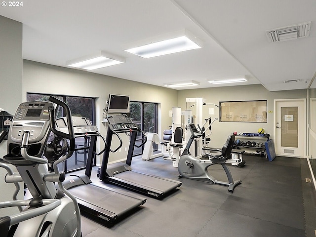 view of exercise room