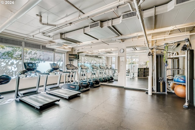 view of exercise room