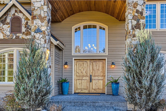 view of doorway to property