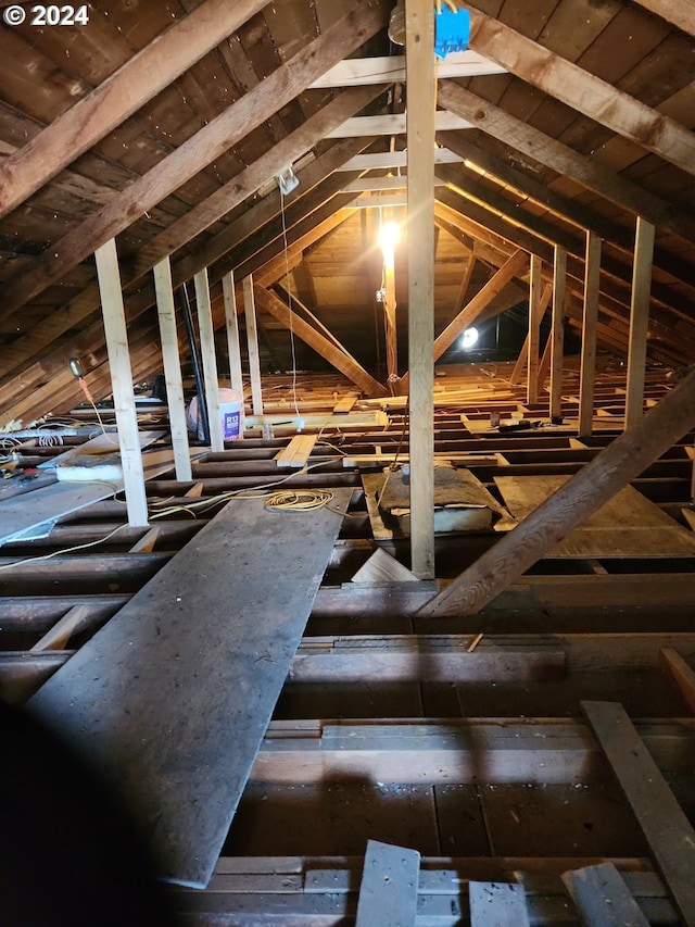 view of attic