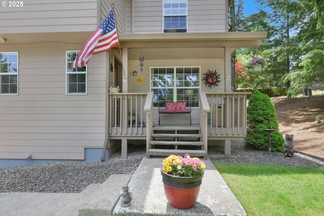 87973 Sherwood St, Veneta, OR 97487 - entrance to property with a wooden deck