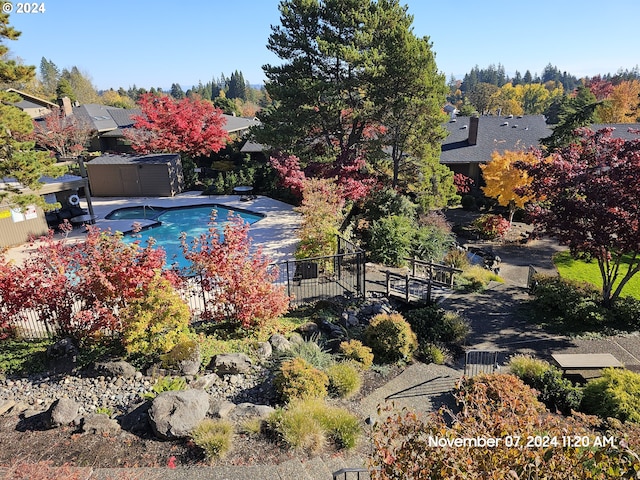 view of pool