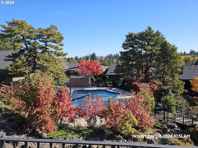 view of pool