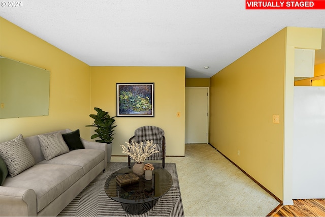 living room featuring light hardwood / wood-style floors