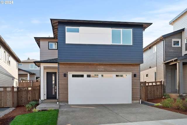 view of front of house featuring a garage