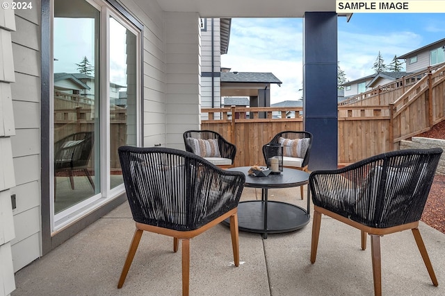 view of patio / terrace featuring an outdoor living space