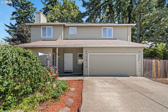 view of front of house featuring a garage