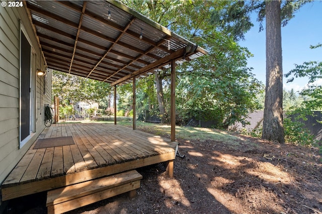 view of wooden terrace