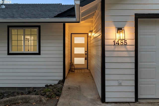 view of doorway to property