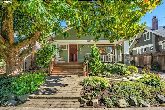 view of front of house with a porch