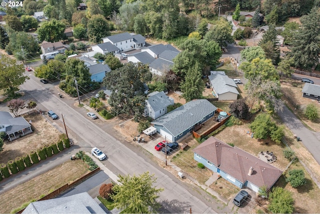 aerial view with a residential view