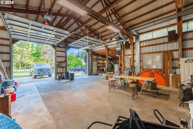 garage featuring electric panel