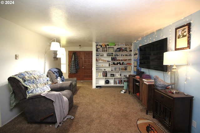 living room with carpet