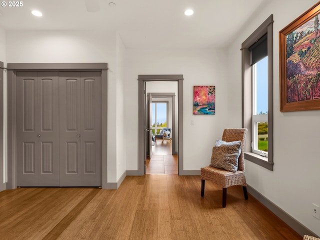 32227 Seascape Ln, Cannon Beach, OR 97110 - corridor featuring light wood-style floors, recessed lighting, and baseboards