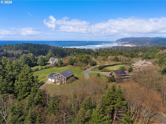 32227 Seascape Ln, Cannon Beach, OR 97110 - view of subject property featuring a heavily wooded area and a large body of water