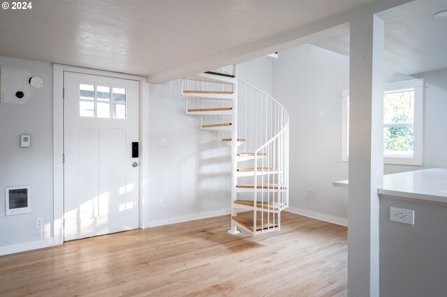 entryway featuring light hardwood / wood-style flooring