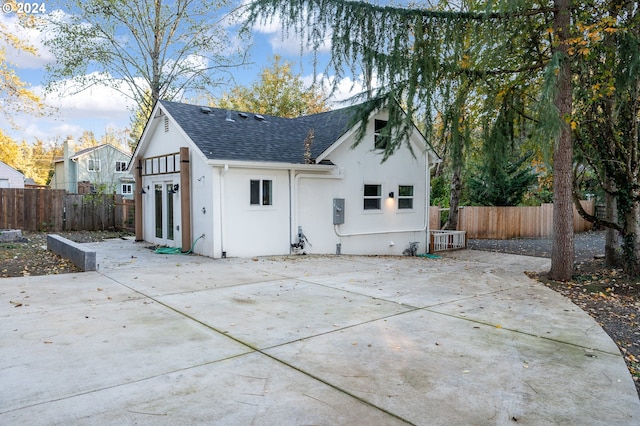 back of house featuring a patio area