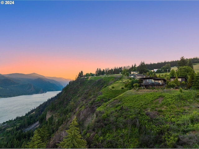 property view of mountains with a water view