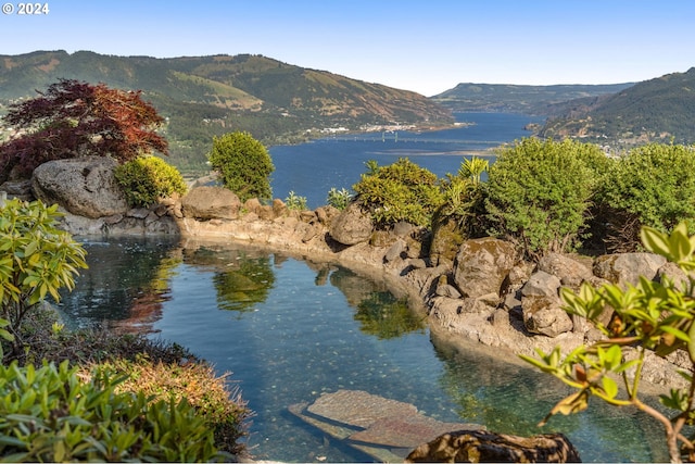 water view featuring a mountain view