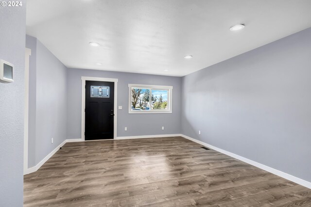 foyer featuring hardwood / wood-style floors