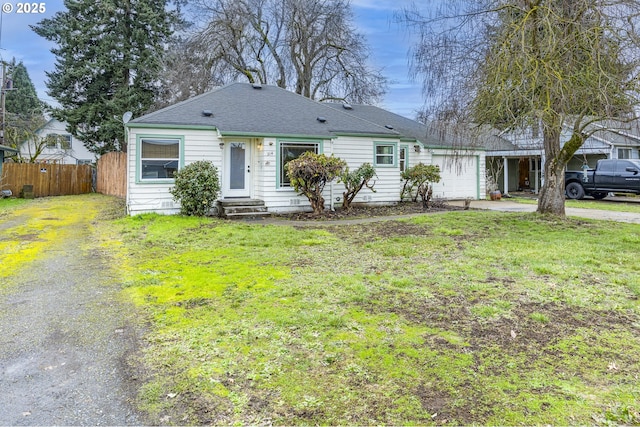 view of front of home with a front yard