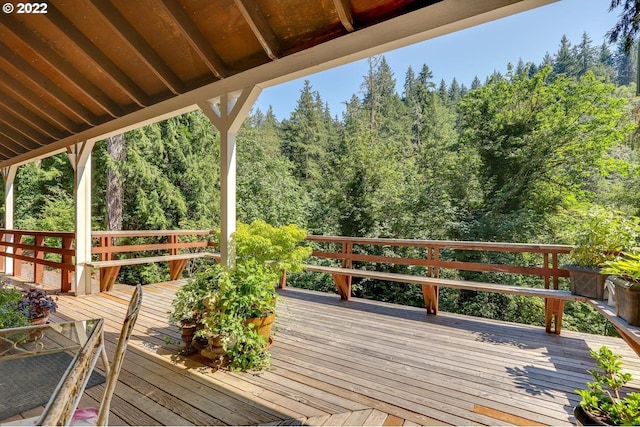 view of wooden terrace