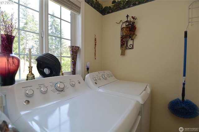 laundry area with washer and clothes dryer