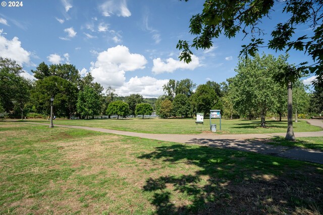 view of home's community featuring a lawn