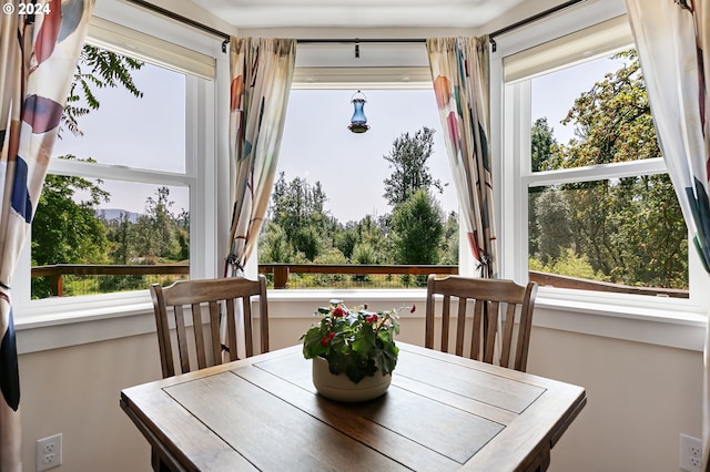 sunroom with plenty of natural light