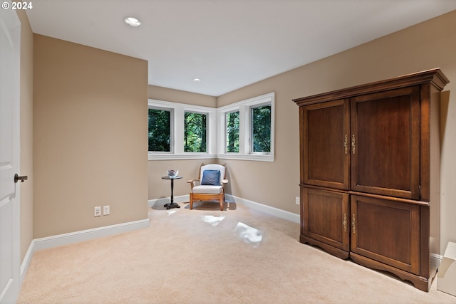 12320 NW Sargent Ln, Portland, OR 97231 - sitting room with carpet, baseboards, and recessed lighting