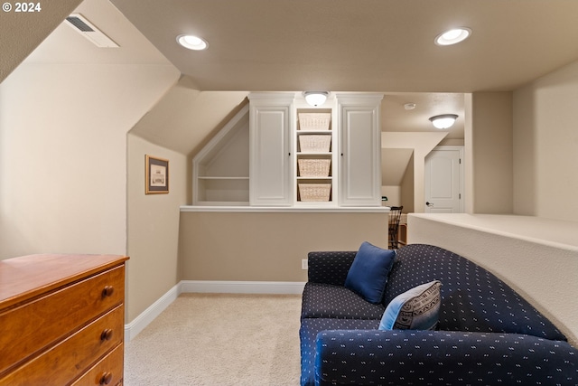 12320 NW Sargent Ln, Portland, OR 97231 - sitting room with carpet flooring, baseboards, and recessed lighting
