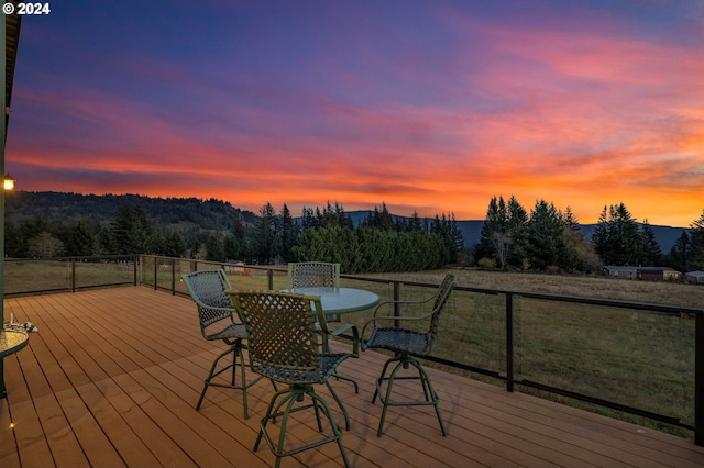 view of deck at dusk