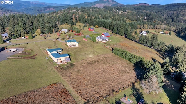 drone / aerial view with a mountain view