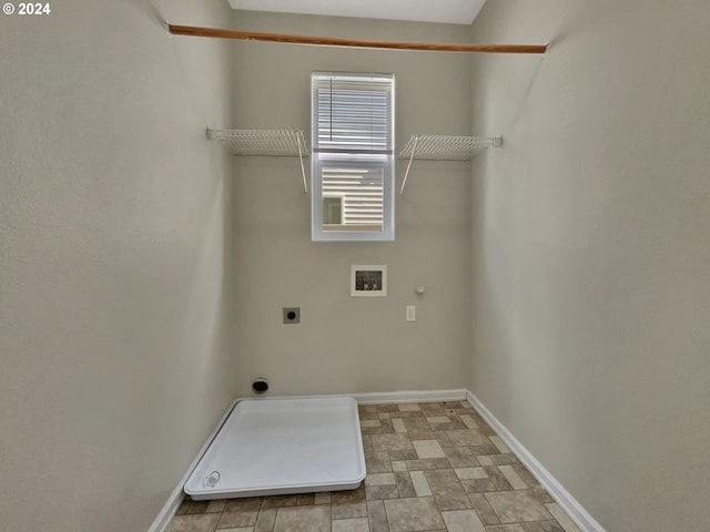 laundry area with washer hookup, hookup for a gas dryer, and hookup for an electric dryer