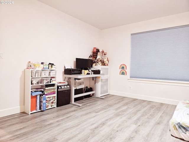 interior space with light wood-type flooring