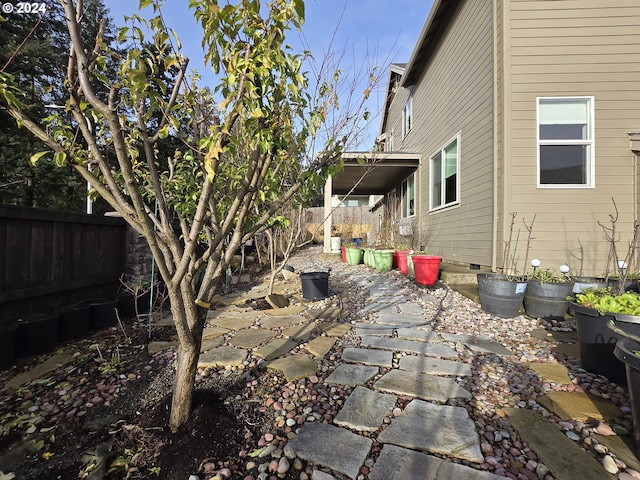 view of yard with a patio area