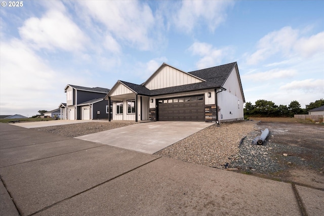 view of front of home featuring a garage